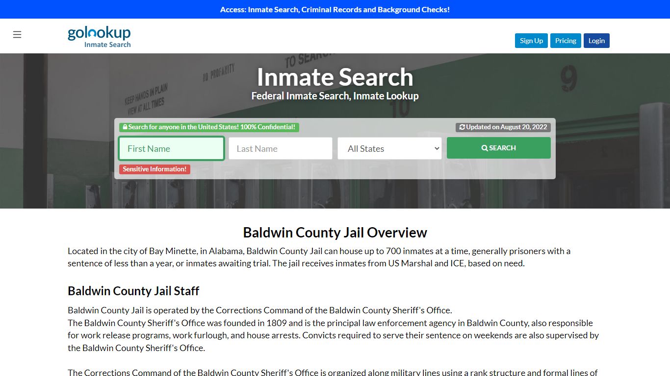Baldwin County Jail, Baldwin County Jail View - GoLookUp